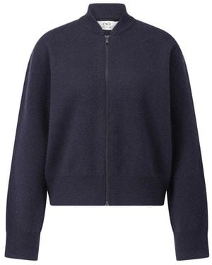 SMINFINITY Kaschmir zip cardigan - Blau