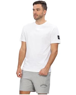 Calvin Klein Badge Regular Tee - Wit