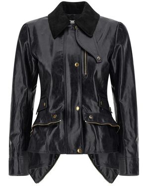 McQueen Leather Jackets - Black