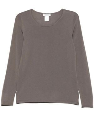 Le Tricot Perugia Long Sleeve Tops - Brown