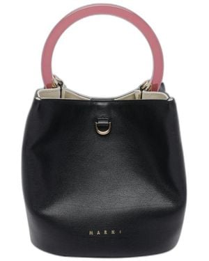 Marni Tassen ,Zwart ,Katoen Pannier Bucket Bag