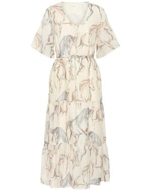 Cream Maxi Dresses - Natural
