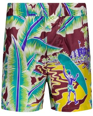 Valentino Garavani Levendige Surf Rider Zwemshorts - Blauw
