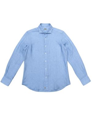 Sonrisa Overhemden ,Blauw Leinenhemd, Fine Linen, Hellblau