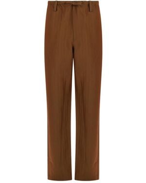Dries Van Noten Straight Trousers - Marrón