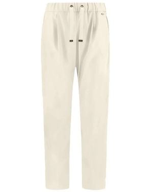 Herno Straight Trousers - Natural