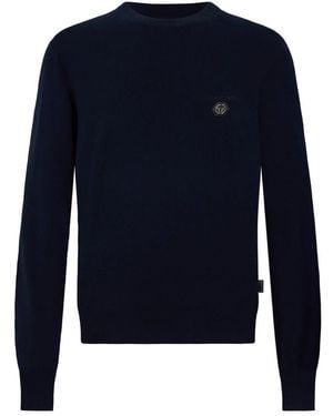 Philipp Plein Pullover Rundhalsausschnitt Love - Blau