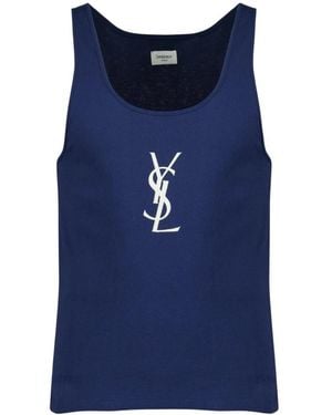Saint Laurent Sleeveless Tops - Blue