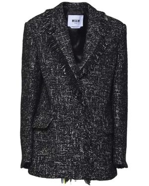 MSGM Single-Breasted Blazer - Zwart
