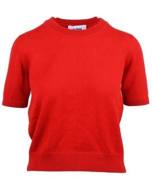 Alpha Studio Truien & Vesten ,Rood ,Wol Pullover Sottogiacca