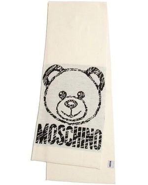 Moschino Wool Scarf - Naturel