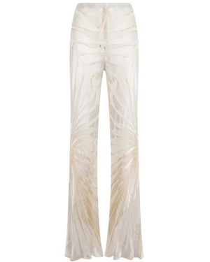 Roberto Cavalli Wide Trousers - Blanco