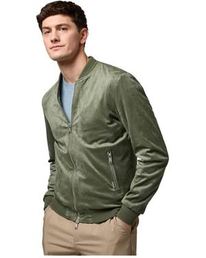 Gianni Lupo Jassen ,Groen ,Suède Bomberjack Met Suède-Effect