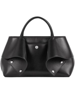 TOTEME Mercer Leder-Tote - Schwarz