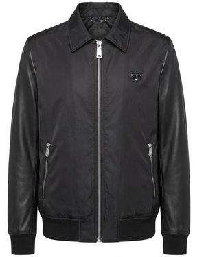 Philipp Plein Jassen ,Zwart ,Nylon Nylon Coster Bomberjack