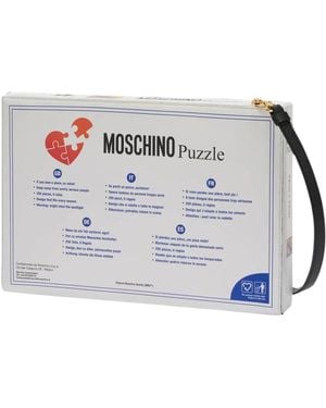 Moschino Tassen ,Wit ,Schoudertas - Blauw