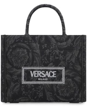 Versace Barocco Canvas Tote Bag - Schwarz