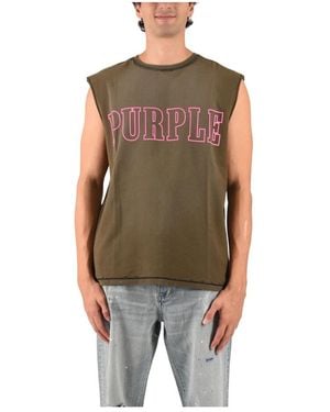 Purple Brand Sleeveless Tops - Green