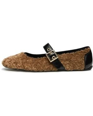 Candice Cooper Ballerina Shoes - Brown