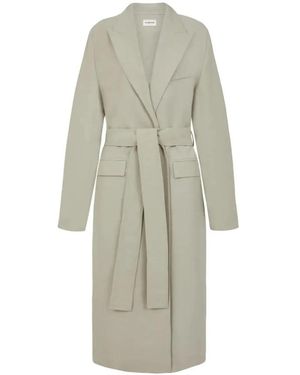 P.A.R.O.S.H. Raisa Oversized Trench Coat Jacken - Grau