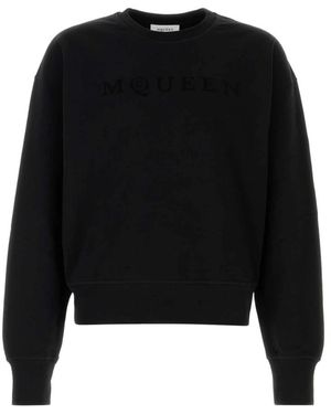 McQueen Schwarzer Baumwollpullover