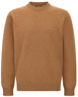 BOGGI Round-Neck Knitwear - Bruin
