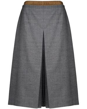 Prada Midi-Wollrock - Grau