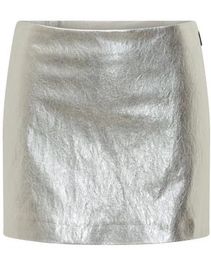 MSGM Striped Mini Skirt - Grijs