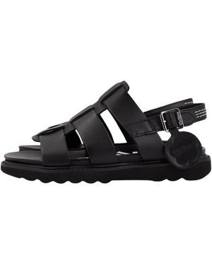 Kickers Stylische flache sandalen für frauen - Schwarz