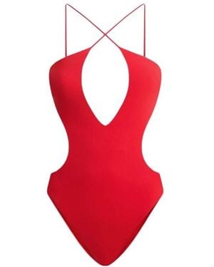 Moschino Lycra One-Piece Badeanzug - Rot