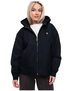 Guess Jassen ,Zwart ,Polyester Olympe Zipped Hoodie Jacket