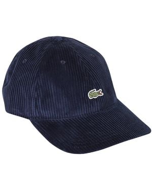 Lacoste Baumwoll-Velours-Cap - Blau