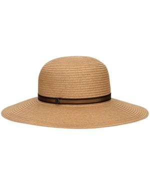 Borsalino Accessoires ,Giselle Hoed Met Brede Rand Van Papier - Naturel