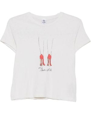 RE/DONE Grafik-T-Shirt - Weiß