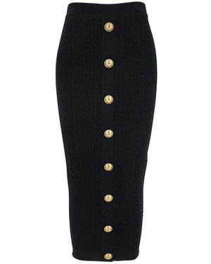 Balmain Midi Skirts - Nero
