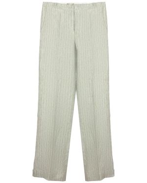 Kiltie Rechte Linnen Broek - Grijs