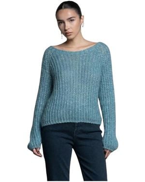 Kaos Sijkt018-3014 Gebreide Trui Met Ronde Hals - Blauw