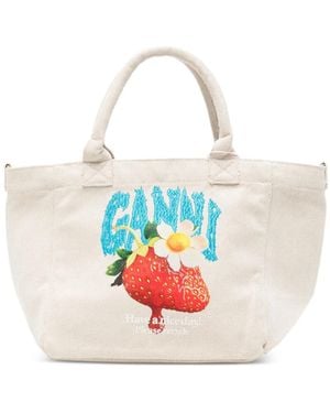 Ganni Tote Bags - Rosso