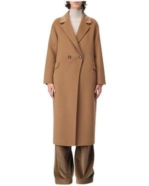 Hanita Double-Breasted Coats - Bruin