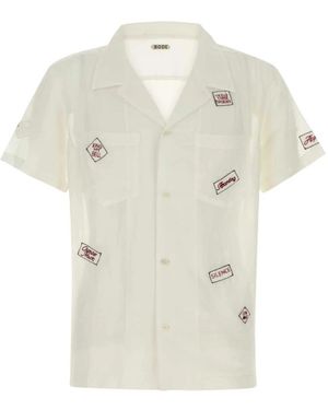 Bode Overhemden ,Wit ,Katoen On Air Short Sleeve Shirt