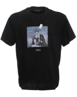 Throwback. James Bond Film Print T-Shirt - Schwarz