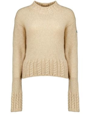 Moncler Truien & Vesten ,Wol Alpaca-Blend Turtleneck Sweater - Naturel
