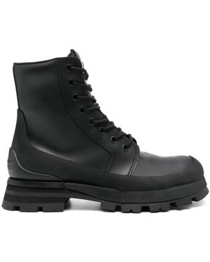 McQueen Lace-Up Boots - Black