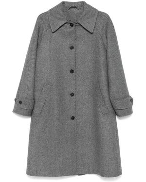 Officine Generale Single-Breasted Coats - Gris