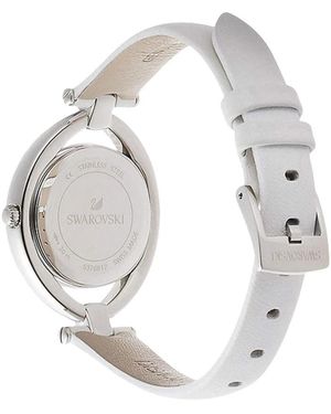 Swarovski Accessoires ,Wit ,Leer Stella Horloge - Metallic