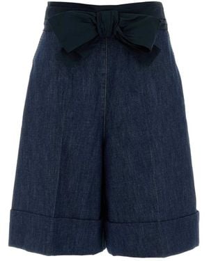 Valentino Garavani Denim Shorts - Blue