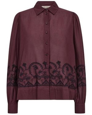 Mos Mosh Overhemden ,Paars ,Polyester Mmphila Roy Shirt
