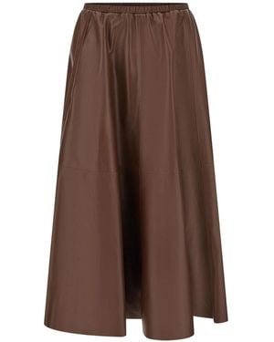 Alberta Ferretti Rokken ,Bruin ,Leer Lederrokken