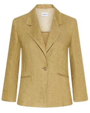 Marella Jassen ,Groen ,Leer Cardato Blazer