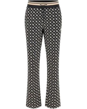 Guess Broeken ,Veelkleurig ,Polyester Scuba Stretch Trainingsbroeken - Grijs